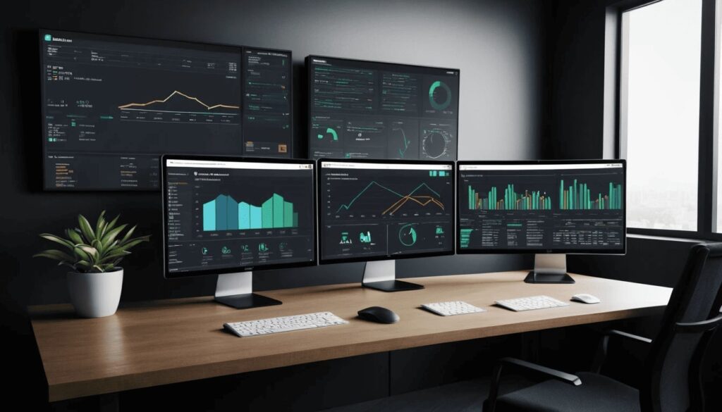 Dashboard personalizado com métricas de performance e relatórios em tempo real