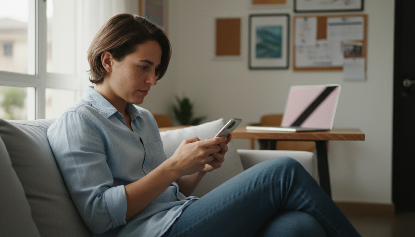 Cliente conversando com atendimento automatizado pelo celular