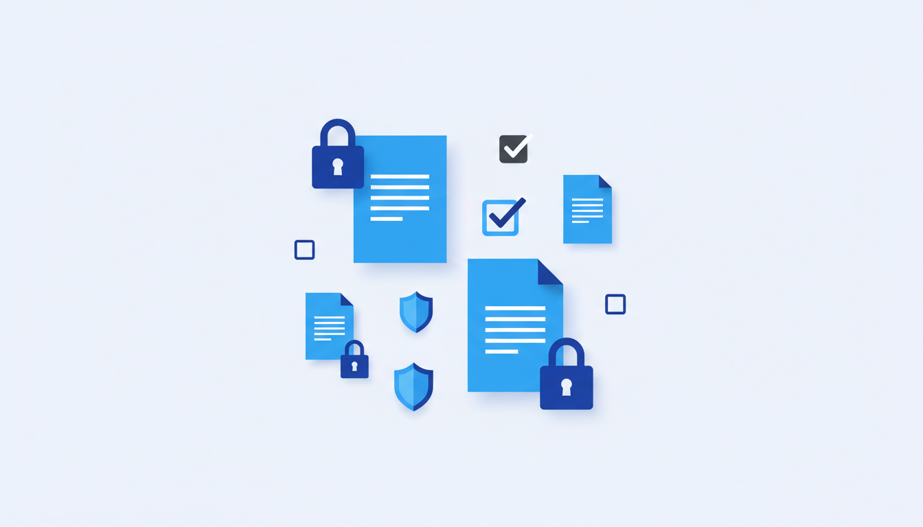 Ilustração de requisitos de segurança e conformidade com a LGPD em um software