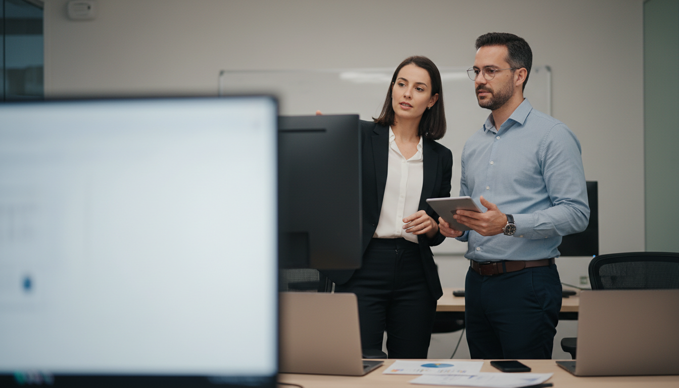 Equipe definindo a governança dos dados da empresa