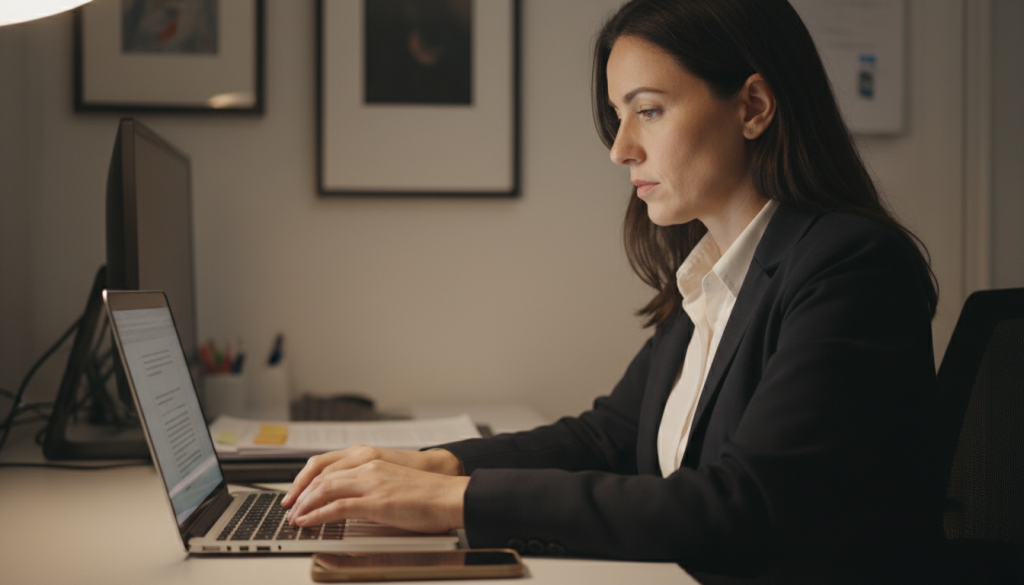 Profissional atento a riscos de segurança digital na empresa